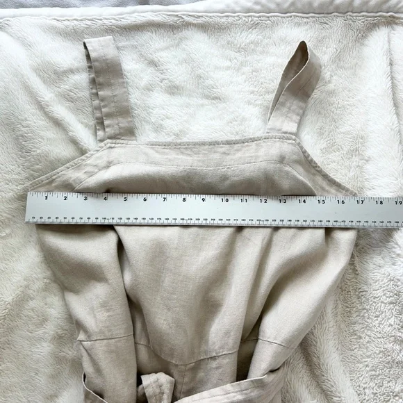 Quince 100% European Linen Square Neck Jumpsuit - Picture 6 of 7